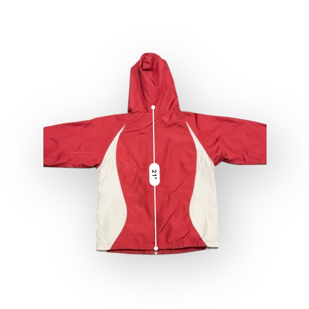 NCAA Oklahoma University Sooners OU Windbreaker Jacket Size 8/10 Red White - Picture 7 of 11